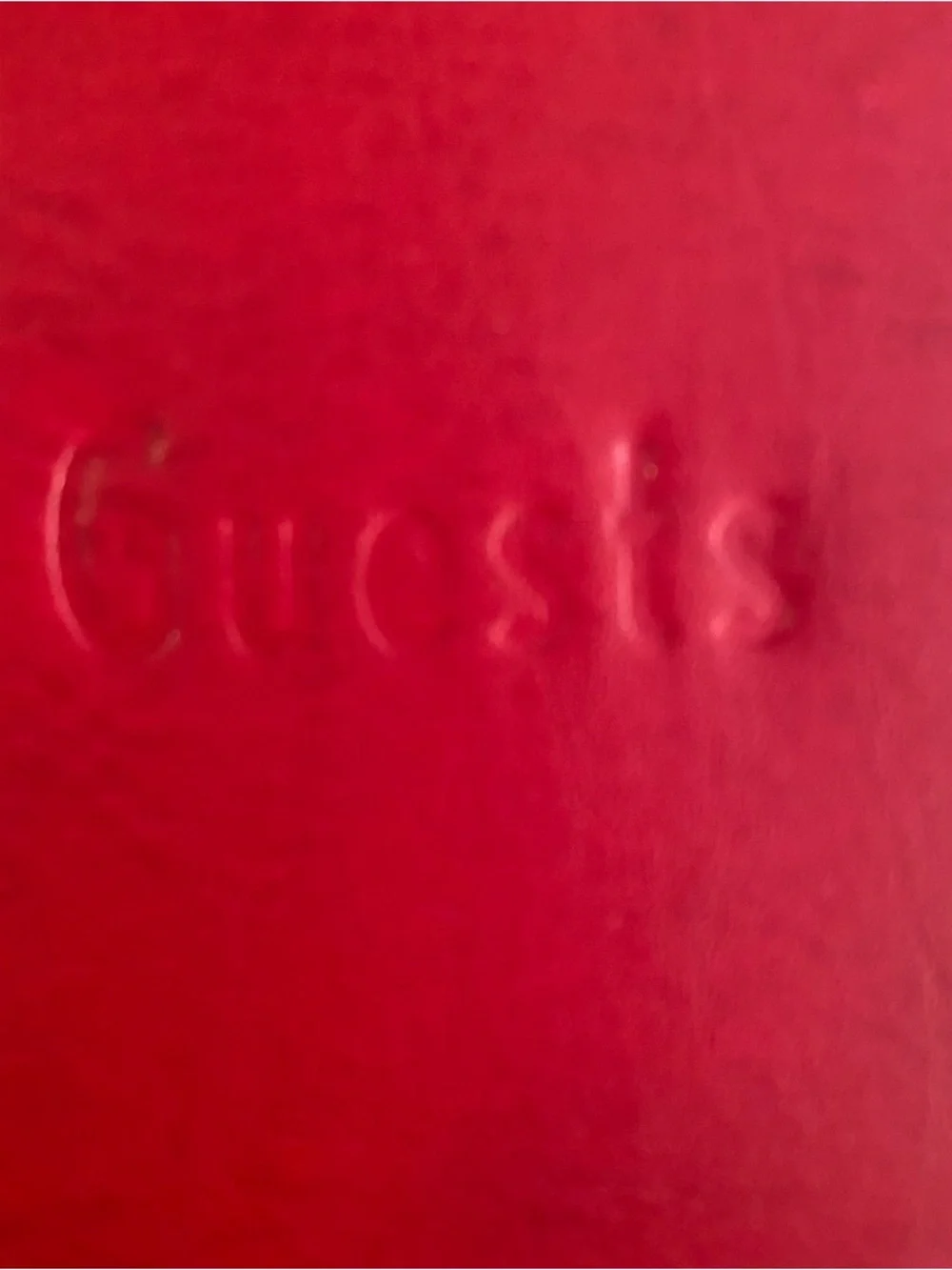 Hallmark Red Leather Guest Book 9.25” x 7” NEW in Box 72 Lined Pages LTH4398